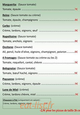 Pot' Pizza — carte page 2