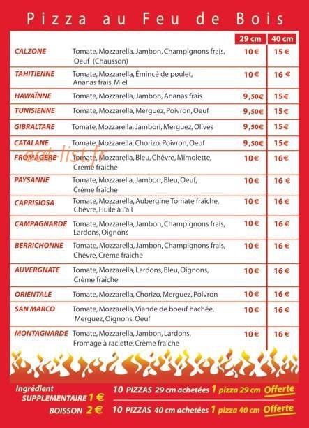 Pronto Pizza — carte page 2