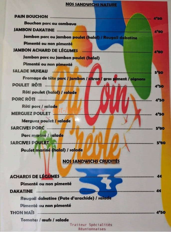 Pti Coin Créole — carte page 2