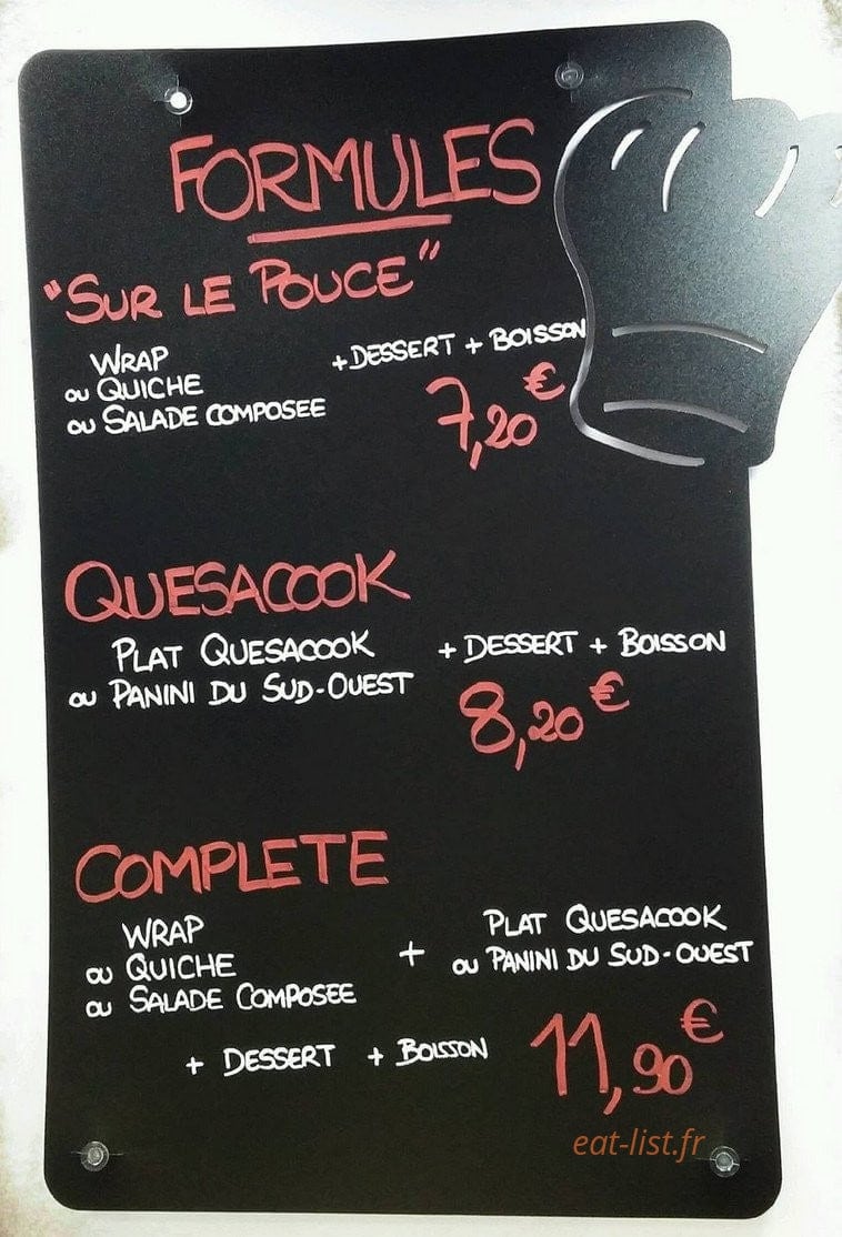 Quesacook — carte page 1