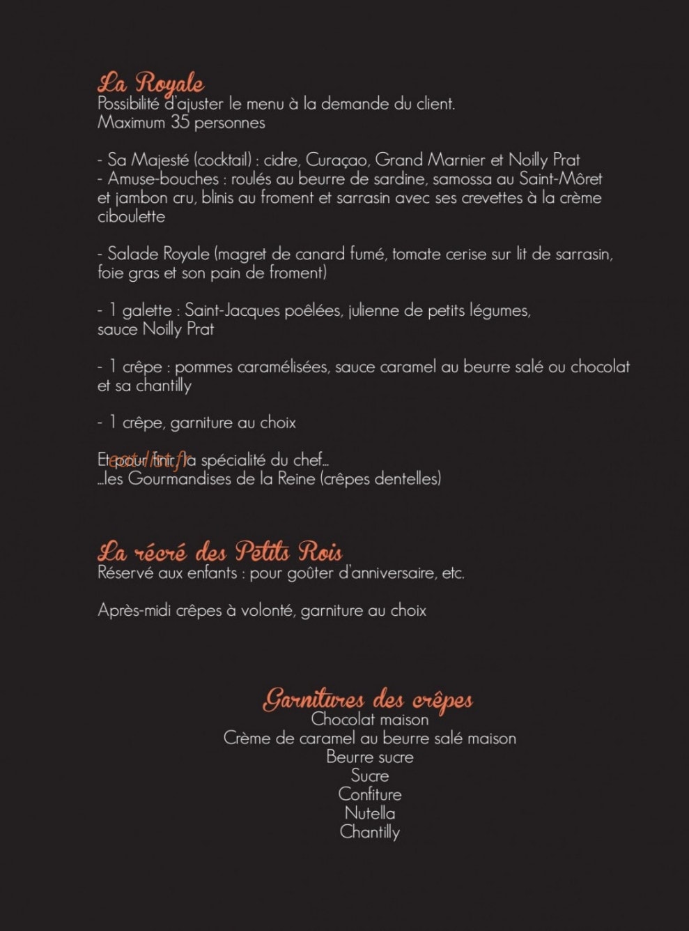 Reine Galette — carte page 3