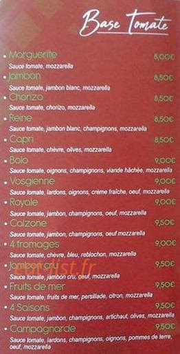 Rémi pizza — carte page 2
