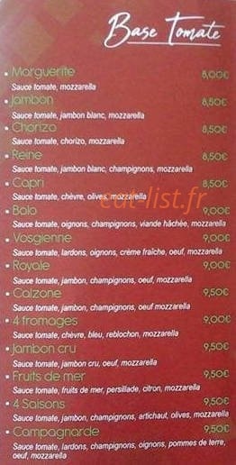 Rémi pizza — carte page 2