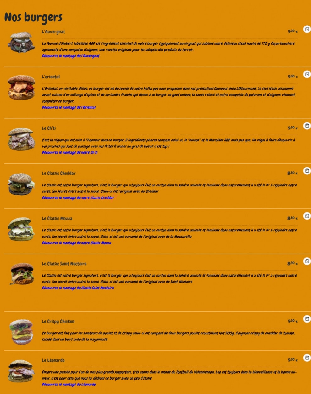 Remorque a burger — carte page 1
