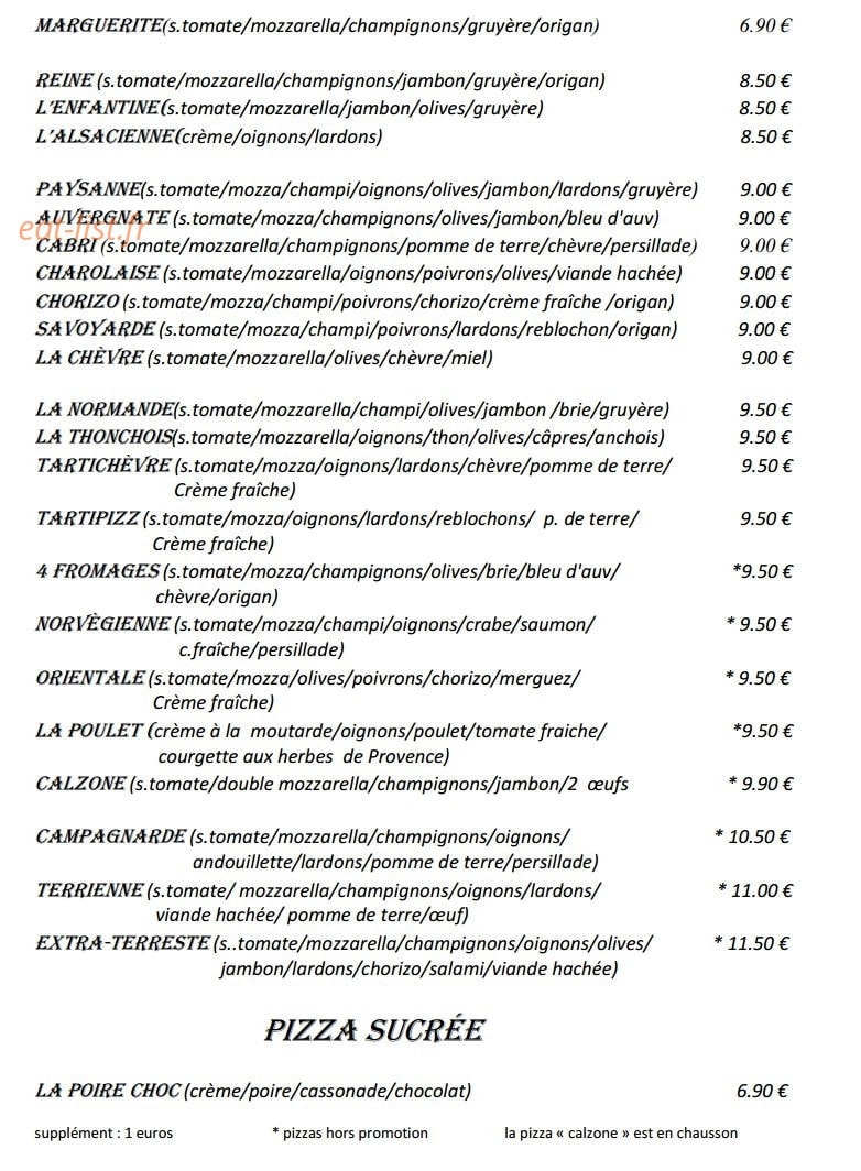 Rest O Top — carte page 1