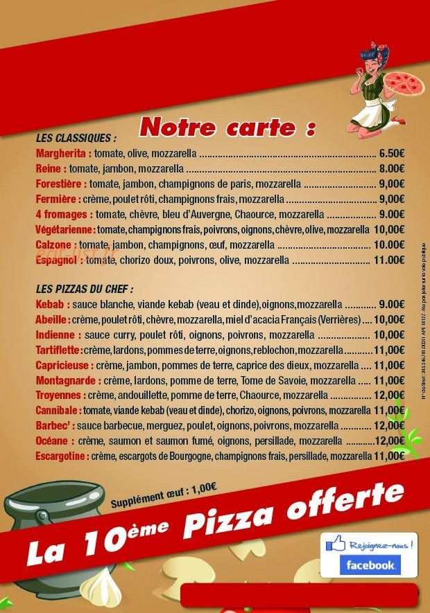 Retro pizza — carte page 2