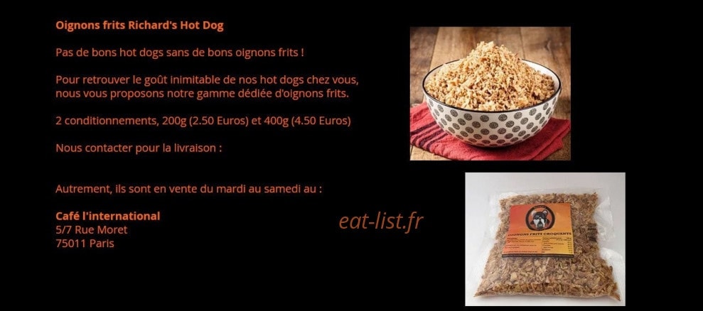 Richard's Hot Dog — carte page 2