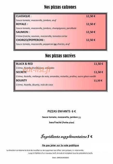 Ricou pizz' — carte page 4