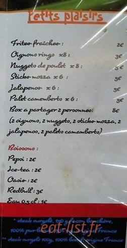 Road's burger — carte page 3