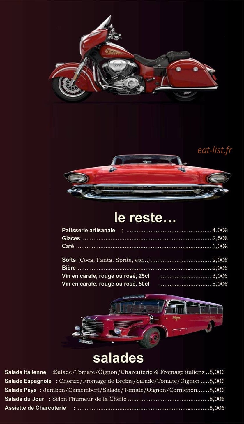 Road snack — carte page 2