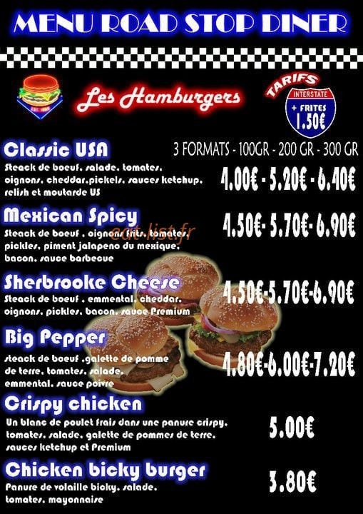 Road Stop Diner — carte page 2