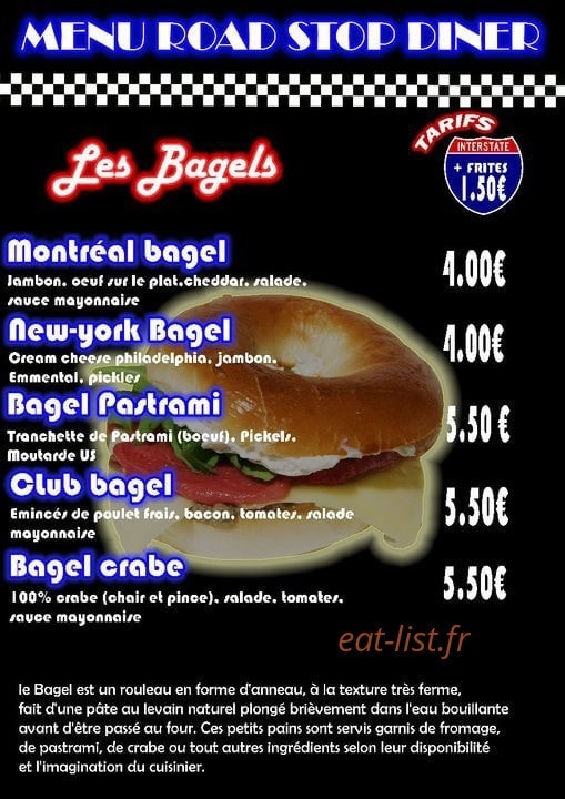 Road Stop Diner — carte page 1