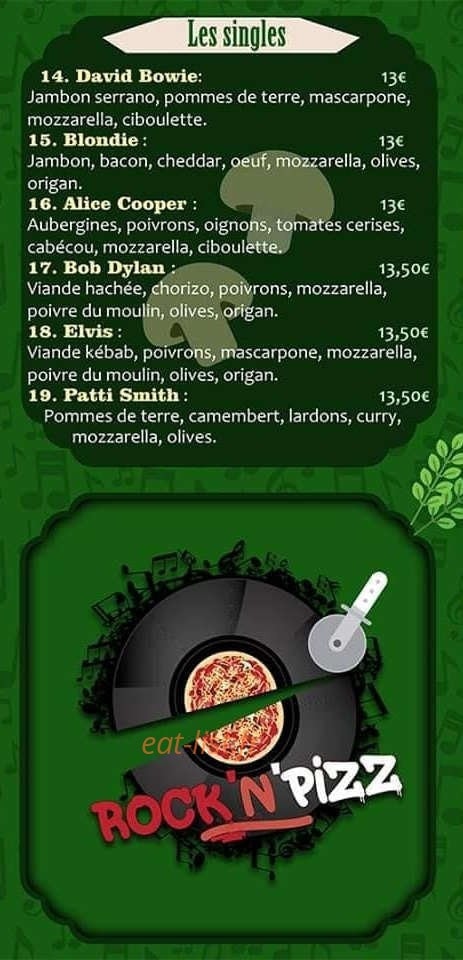 Rock'n'Pizz — carte page 3