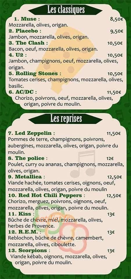 Rock'n'Pizz — carte page 2