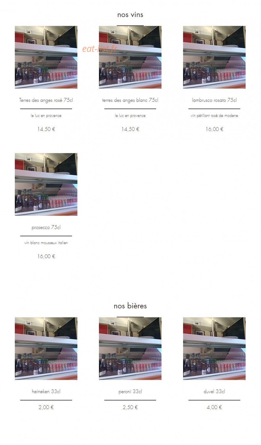 Romance pizza — carte page 4