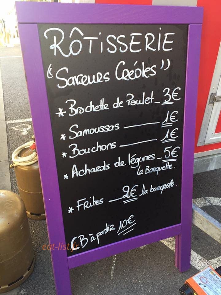 Rotisserie Saveurs Réunionnaise — carte page 1