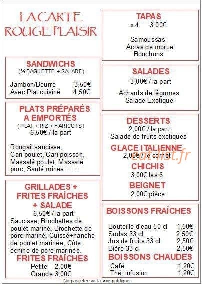 Rouge plaisir — carte page 1
