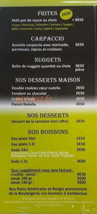Royal food truck — carte page 6
