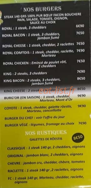 Royal food truck — carte page 3