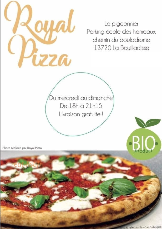 Royal Pizza — carte page 1