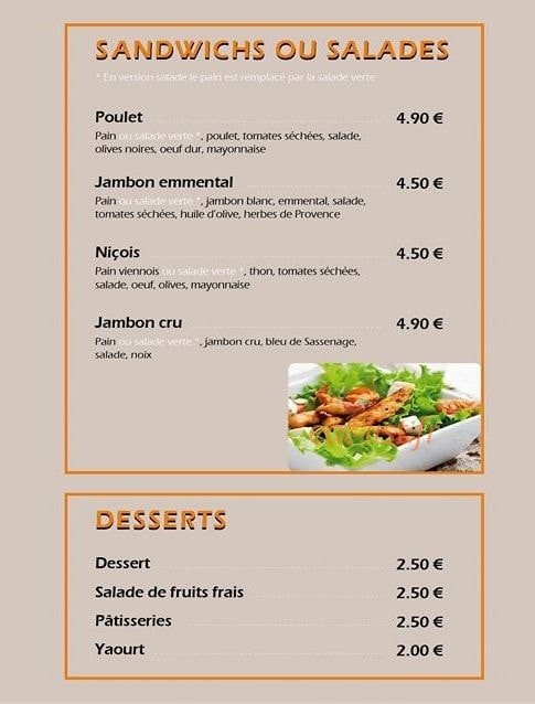 Ruddy food — carte page 3