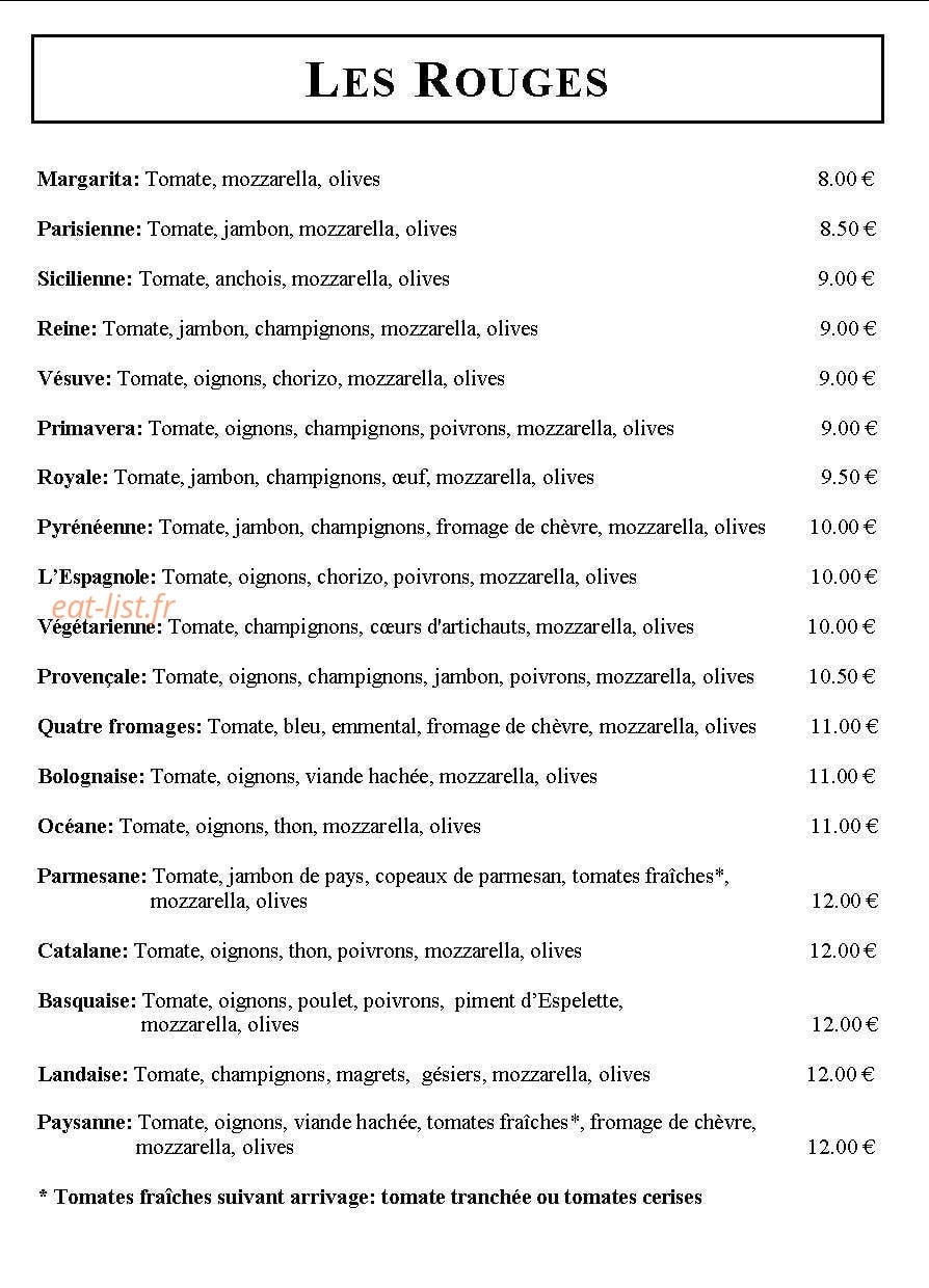 RV pizza — carte page 2