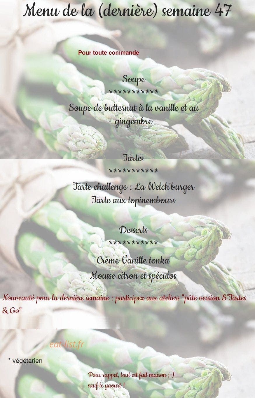 S'Tartes & Go — carte page 1