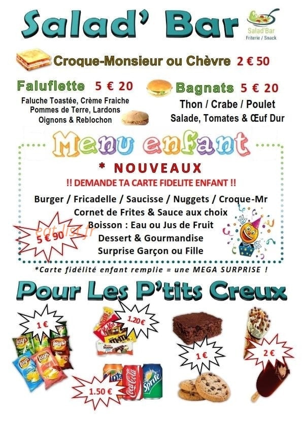 Salad'bar — carte page 4