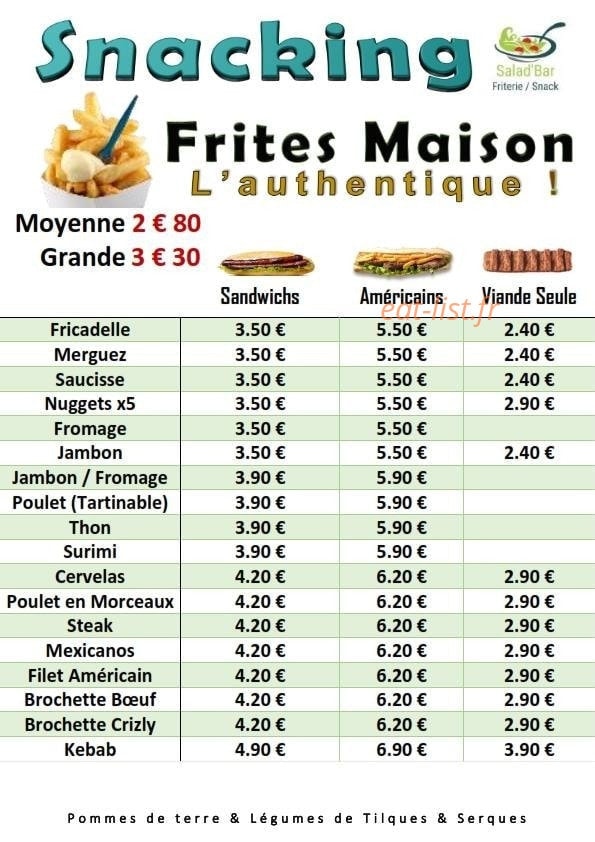 Salad'bar — carte page 2