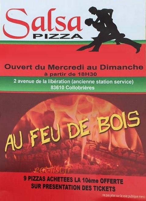 Salsa pizza — carte page 1