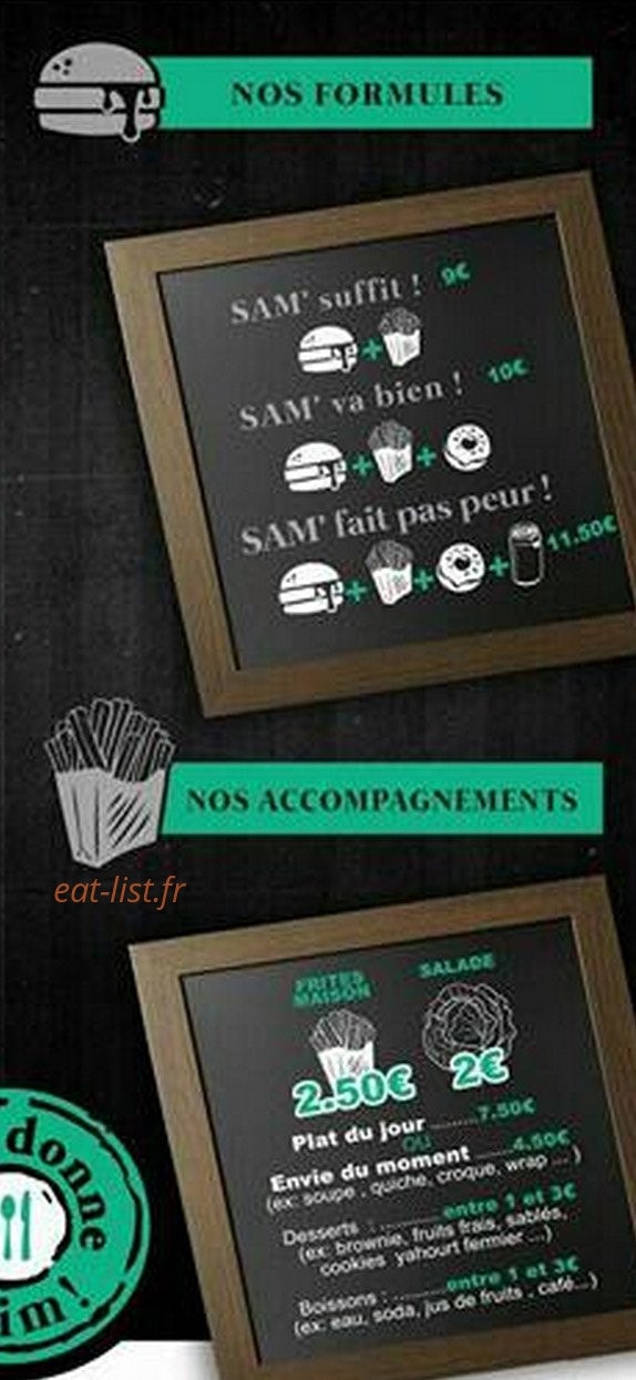 Sam' donne faim — carte page 3