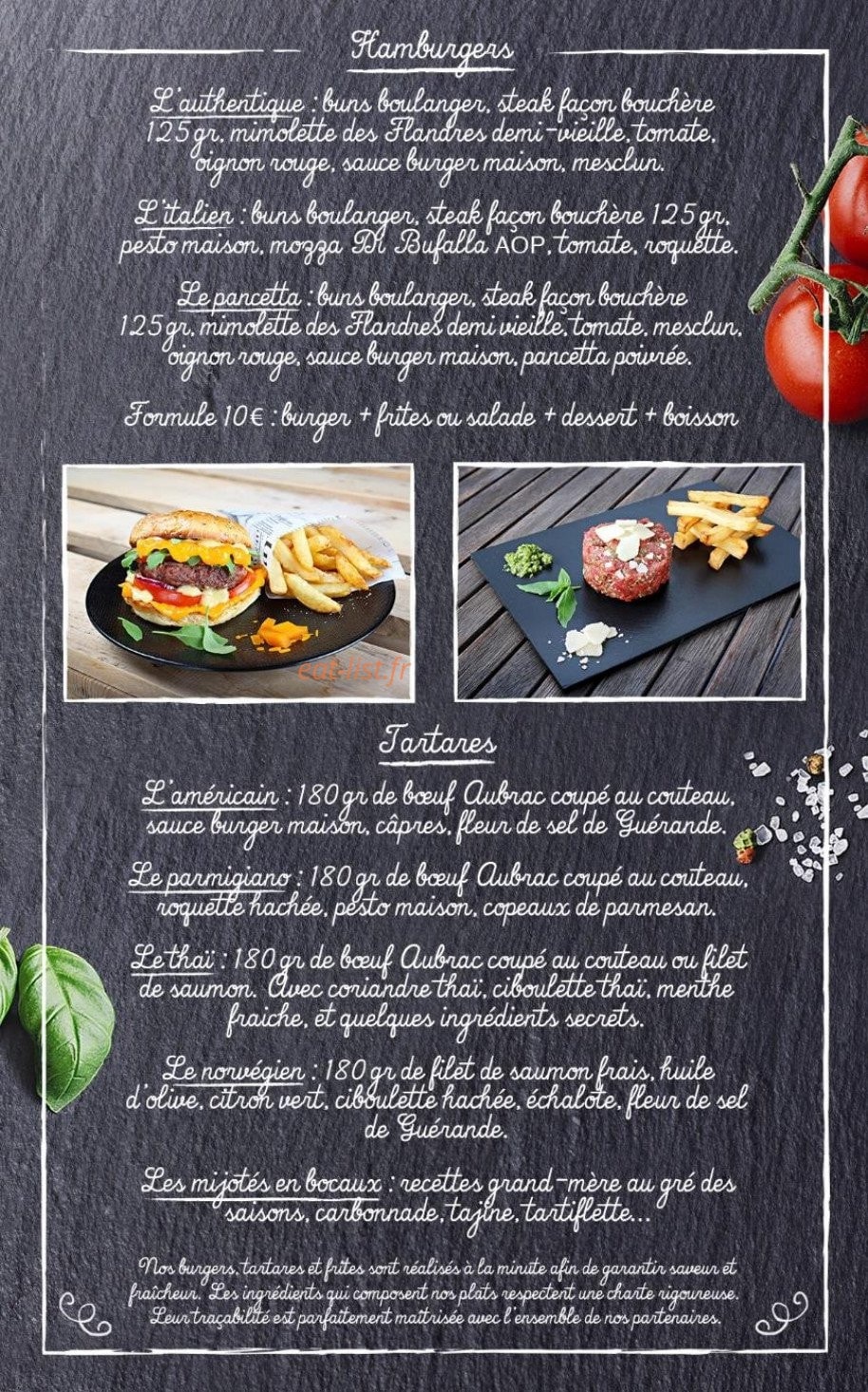 Sam'Régal — carte page 1