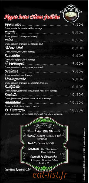 Sant Jakez Pizza — carte page 2