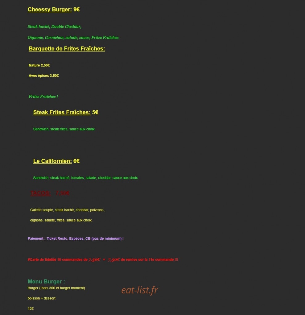 Saveurs & Fraîcheur — carte page 2