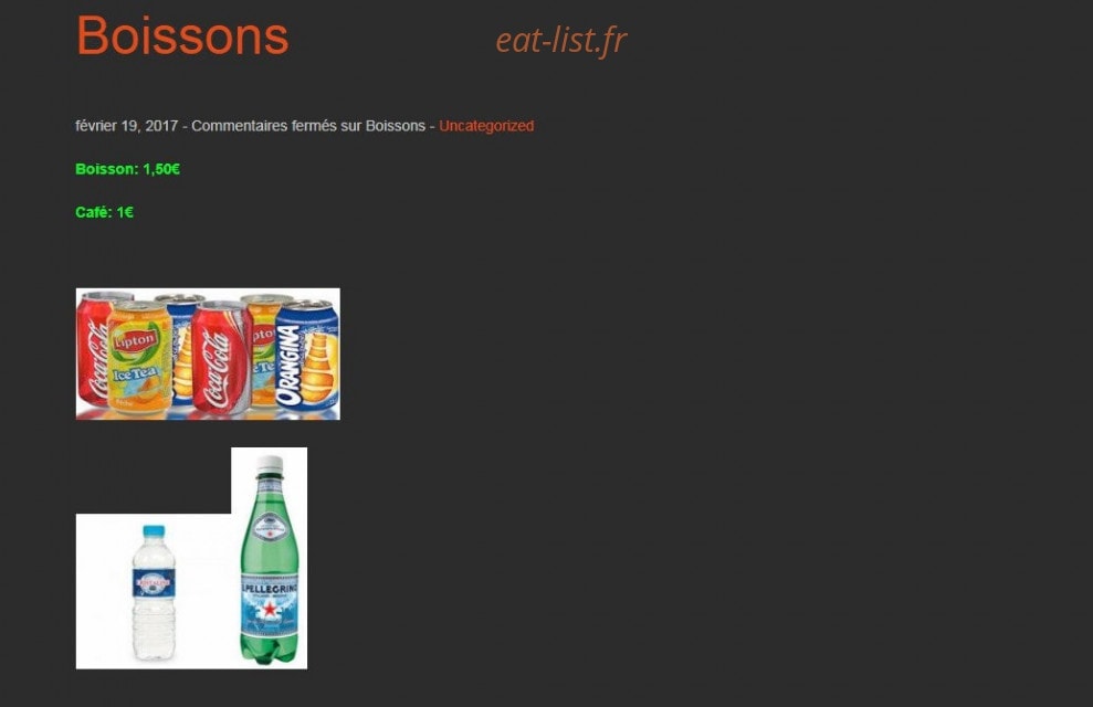 Saveurs & Fraîcheur — carte page 7