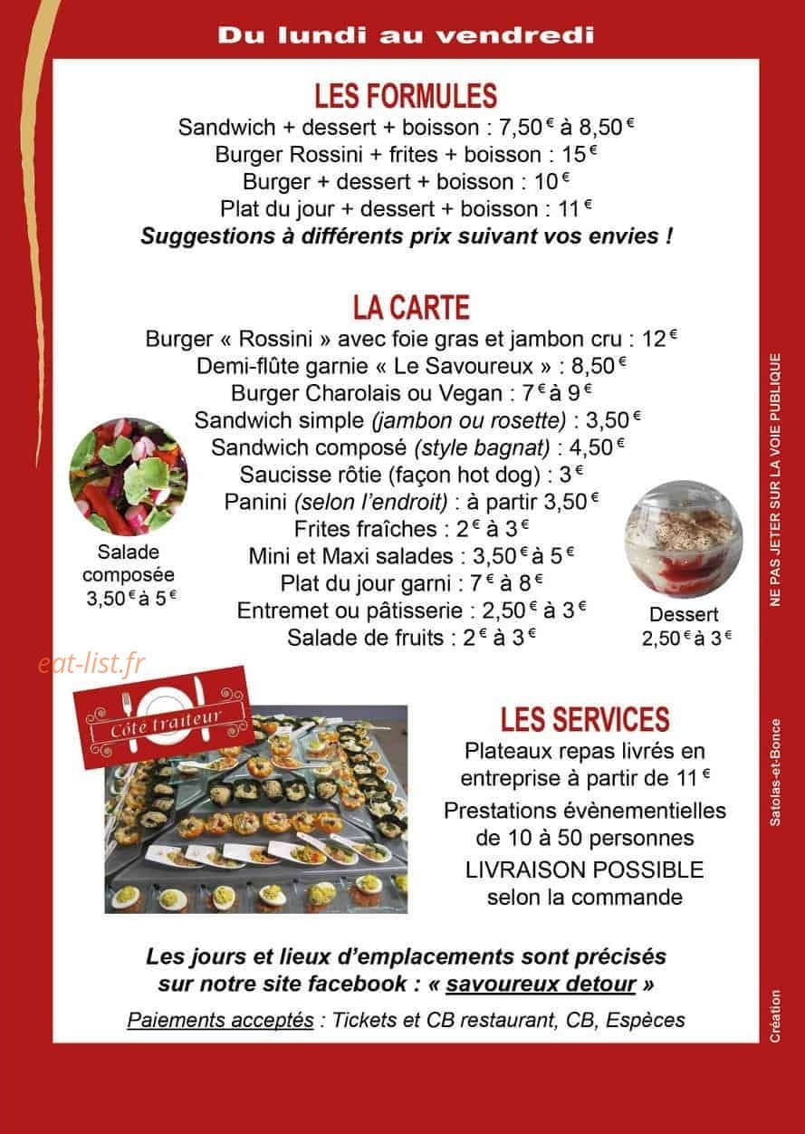 Savoureux Detour — carte page 2