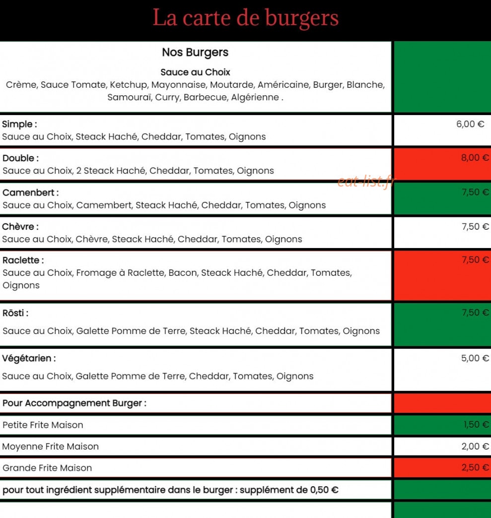 Snack à Manu — carte page 2