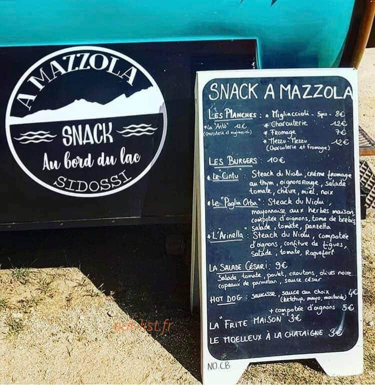 Snack A Mazzola — carte page 1