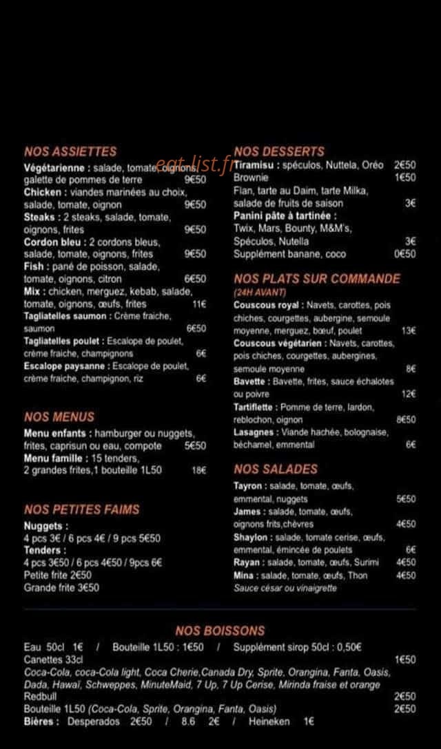 Snack aumaximum — carte page 2