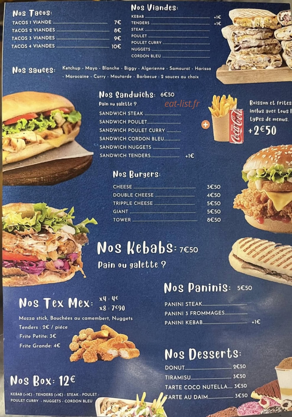 Snack Blyms Fons — carte page 1