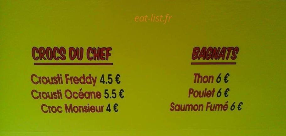 Snack chez Théo et Shanon — carte page 2