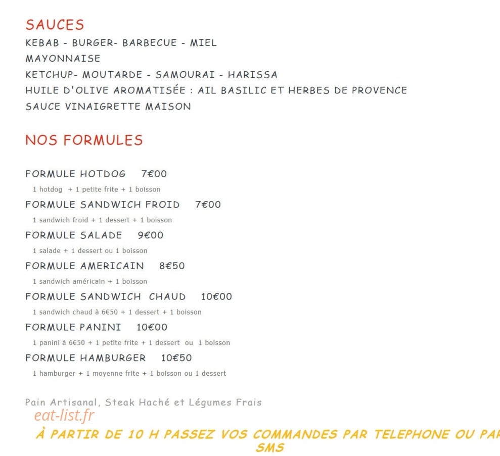 Snack Fabi — carte page 3