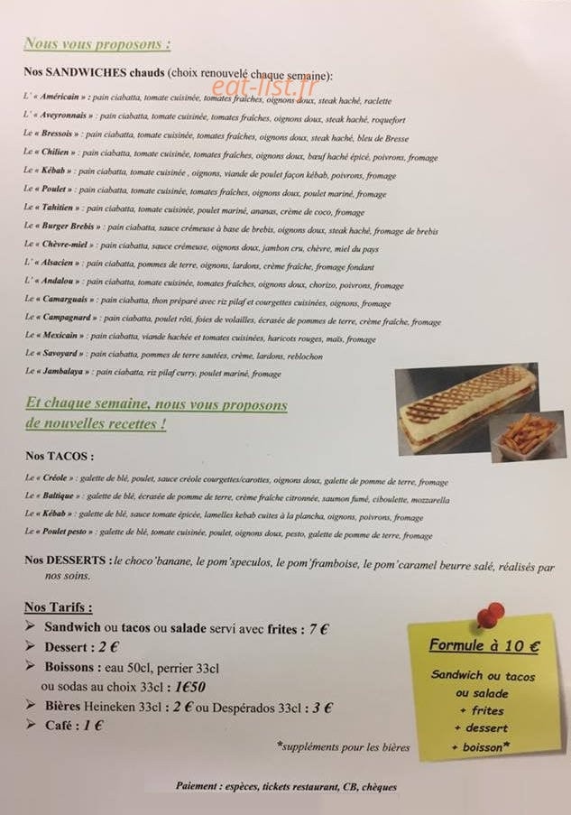 Snack la Remorque — carte page 2