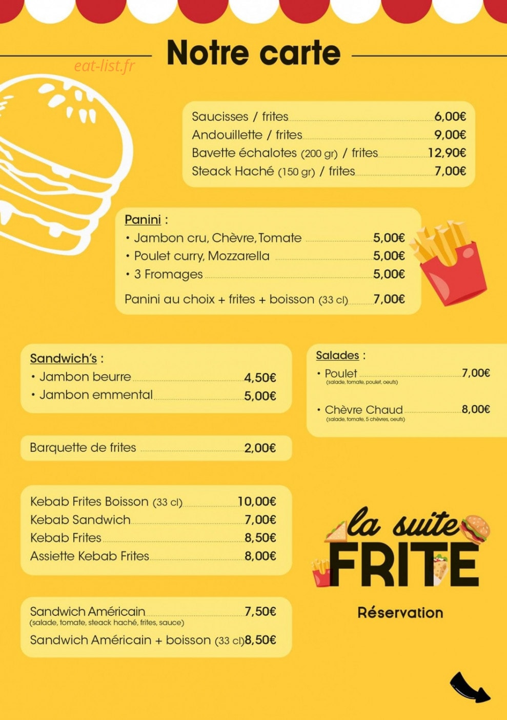 Snack la suite — carte page 1