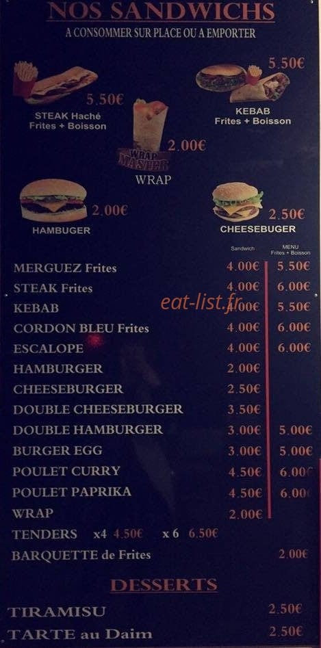 Snack & pizza du jas — carte page 2