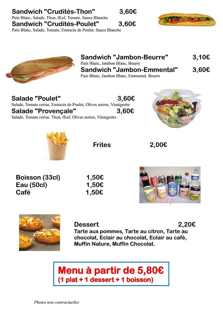 Snack val — carte page 2