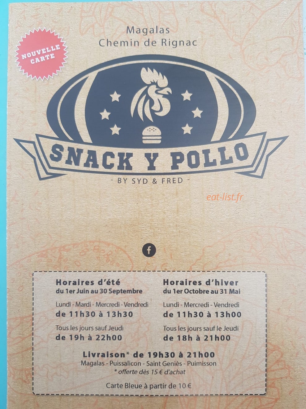 Snack y pollo — carte page 1