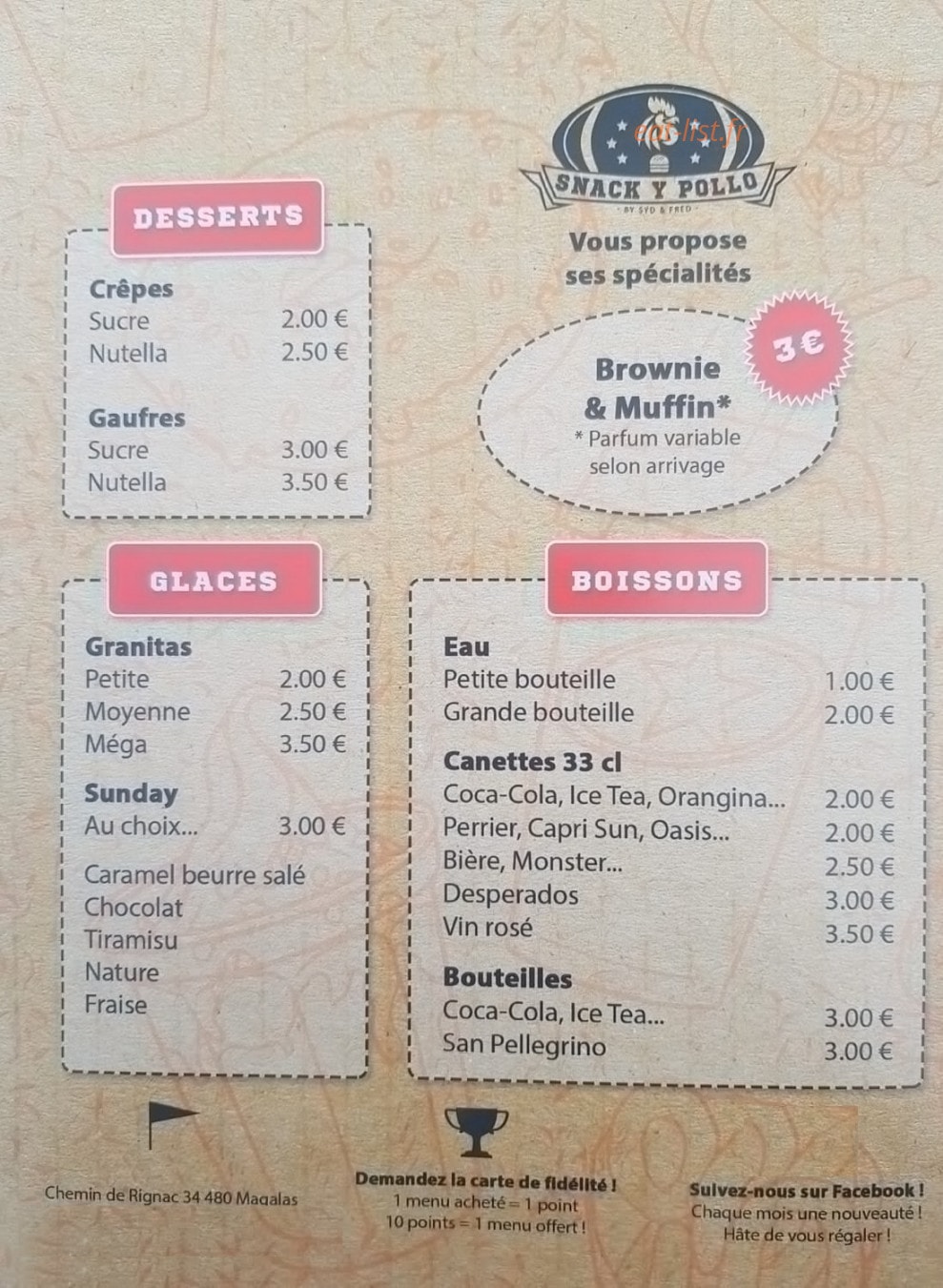 Snack y pollo — carte page 4
