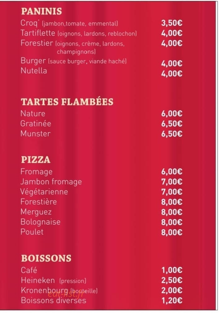 Snack — carte page 3