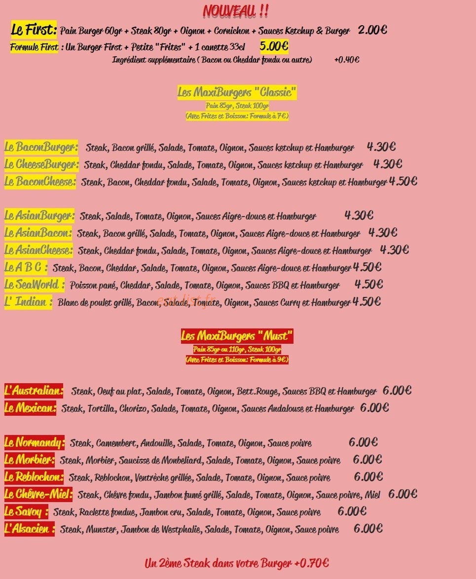 Snackinbus — carte page 1